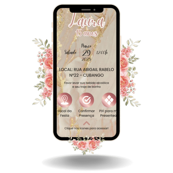 Convite Interativo Basic Rose Gold