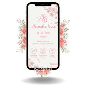 Convite Interativo Basic Minimalista Rosa Claro