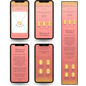 Convite Interativo Premium Rose e Dourado