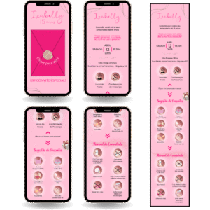 Convite Interativo Premium Rosa Claro e Rose Gold