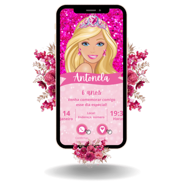 Convite Interativo Basic Barbie