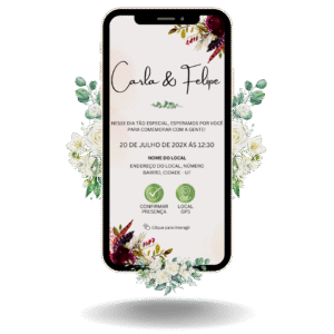 Convite Interativo Basic Casamento Magenta