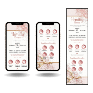 Convite Interativo Pro Rose Gold