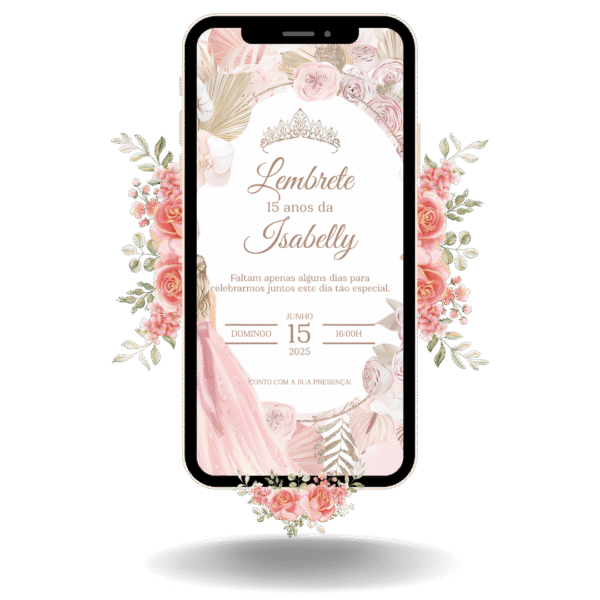 Lembrete Tradicional - Princesa Rosa
