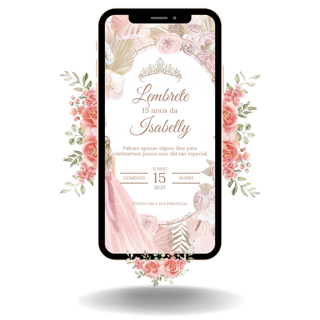 Lembrete Tradicional - Princesa Rosa