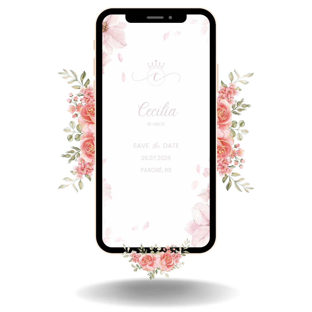 Save the Date Tradicional - Rosa Claro