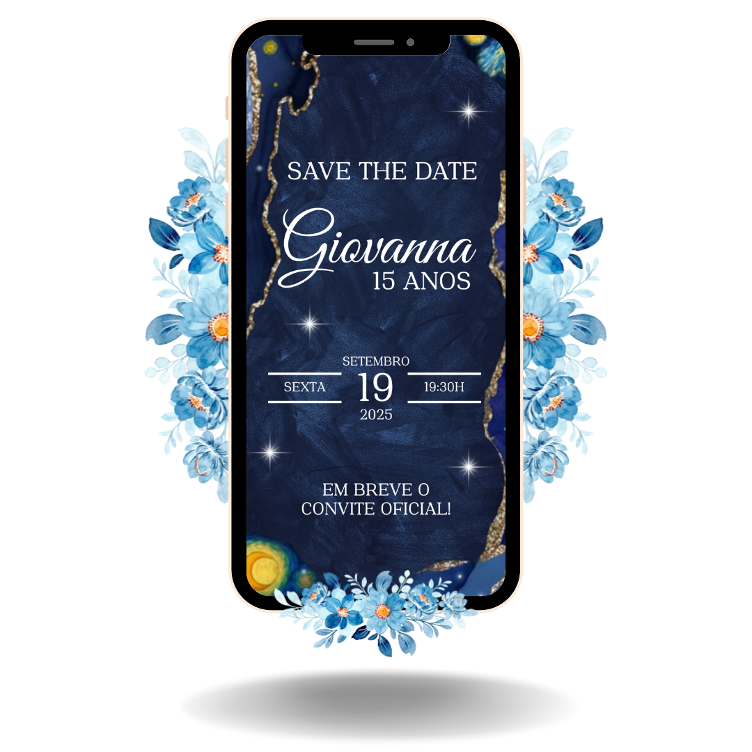 Save the Date Tradicional - A Noite Estrelada de Van Gogh