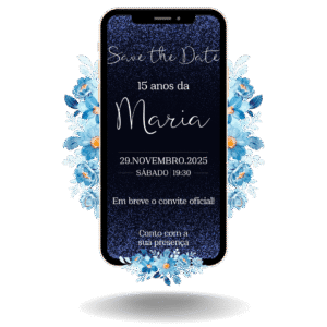 Save the Date Tradicional - Azul