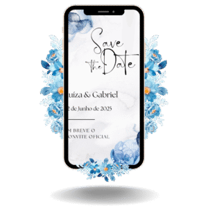 Save the Date Tradicional - Casamento Azul