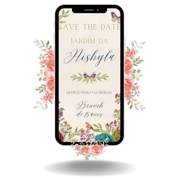 Save the Date Tradicional - Jardim Encantado