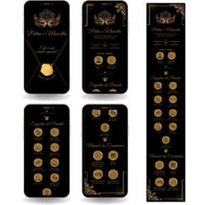 Convite Interativo Premium - Baile de Máscaras