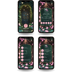 Convite Interativo Premium - Jardim Encantado Verde e Rosa