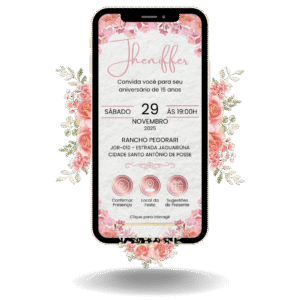 Convite Interativo Basic - Rose Gold