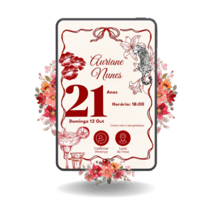 Convite Interativo Basic - Vermelho