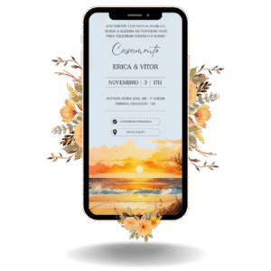 Convite Interativo Basic - Casamento Pôr do Sol
