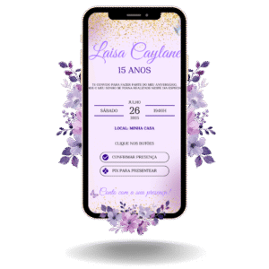 Convite Interativo Basic - Lilás