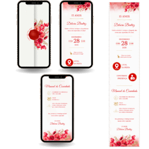 Convite Interativo Premium - Vermelho