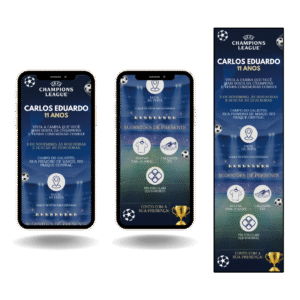 Convite Interativo Pro - Champions League