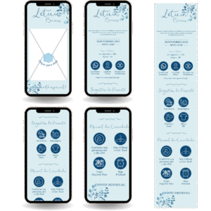 Convite Interativo Premium - Azul Claro