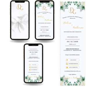 Convite Interativo Premium - Casamento - Verde
