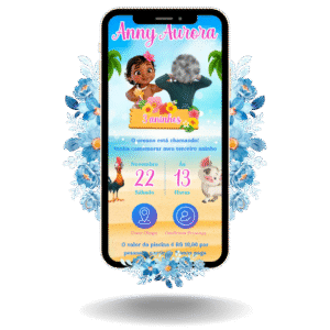 Convite Interativo Basic - Moana