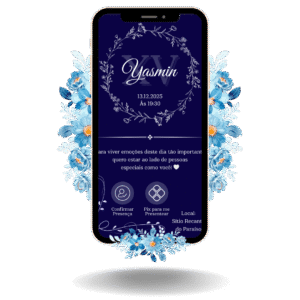 Convite Interativo Basic - Azul Escuro