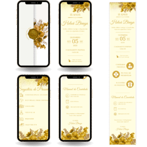 Convite Interativo Premium - Amarelo