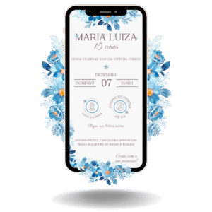 Convite Interativo Basic - Azul Claro