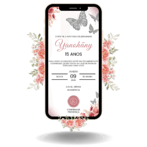 Convite Interativo Basic - Rose com Prata