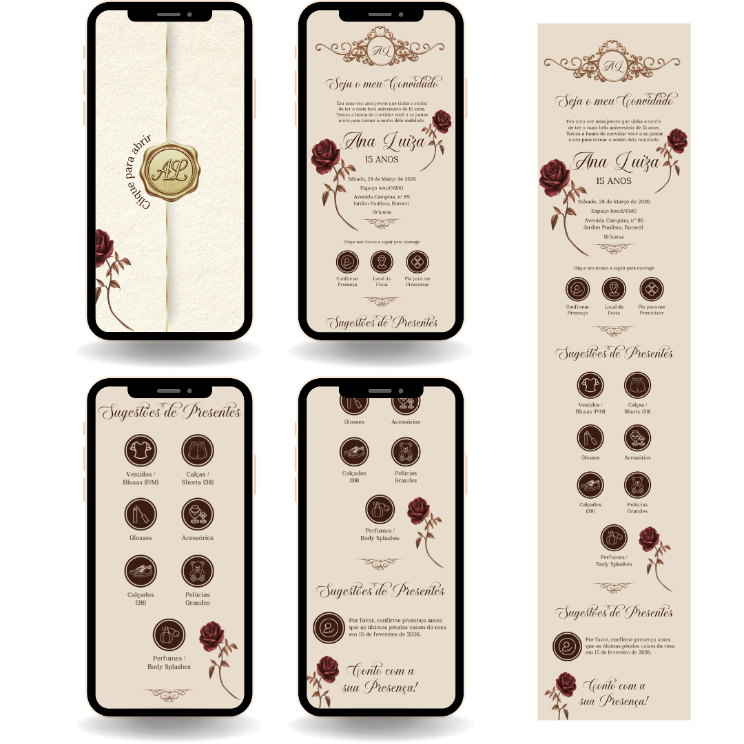 Convite Interativo Premium - Medieval