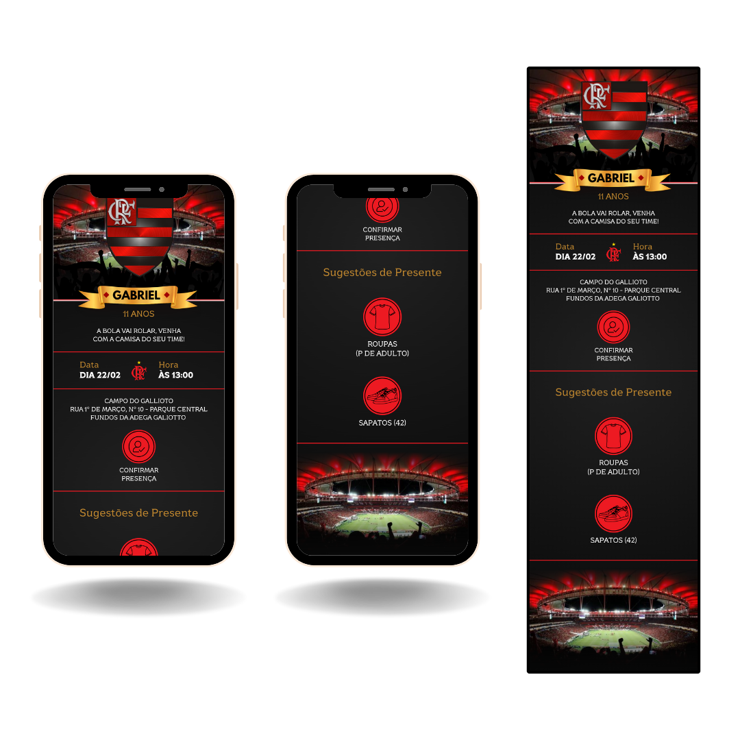 Convite Interativo Pro - Flamengo