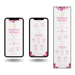 Convite Interativo Pro - Rosa