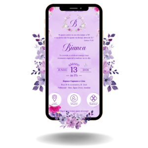 Convite Interativo Basic - Lilás