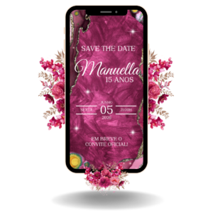 Save the Date Tradicional - Rosa