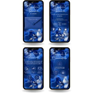 Convite Interativo Premium - Azul
