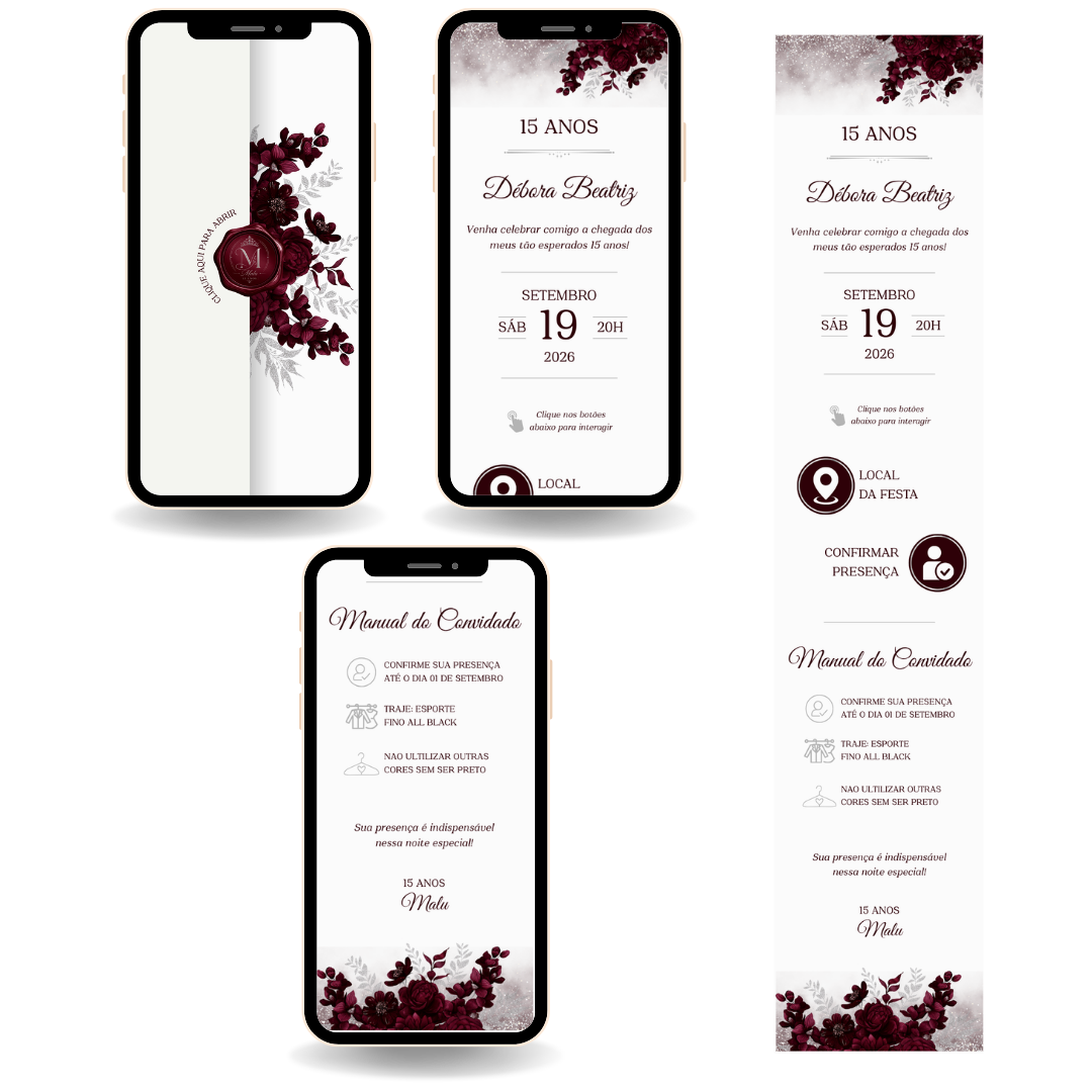 Convite Interativo Premium - Marrom