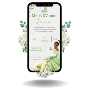 Save the Date Tradicional - A Princesa e o Sapo