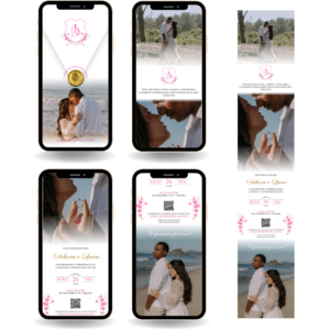 Convite Interativo Premium - Casamento Rosa (com Foto)