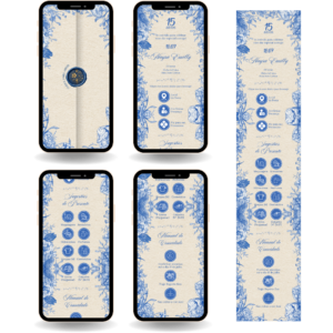 Convite Interativo Premium - Azul